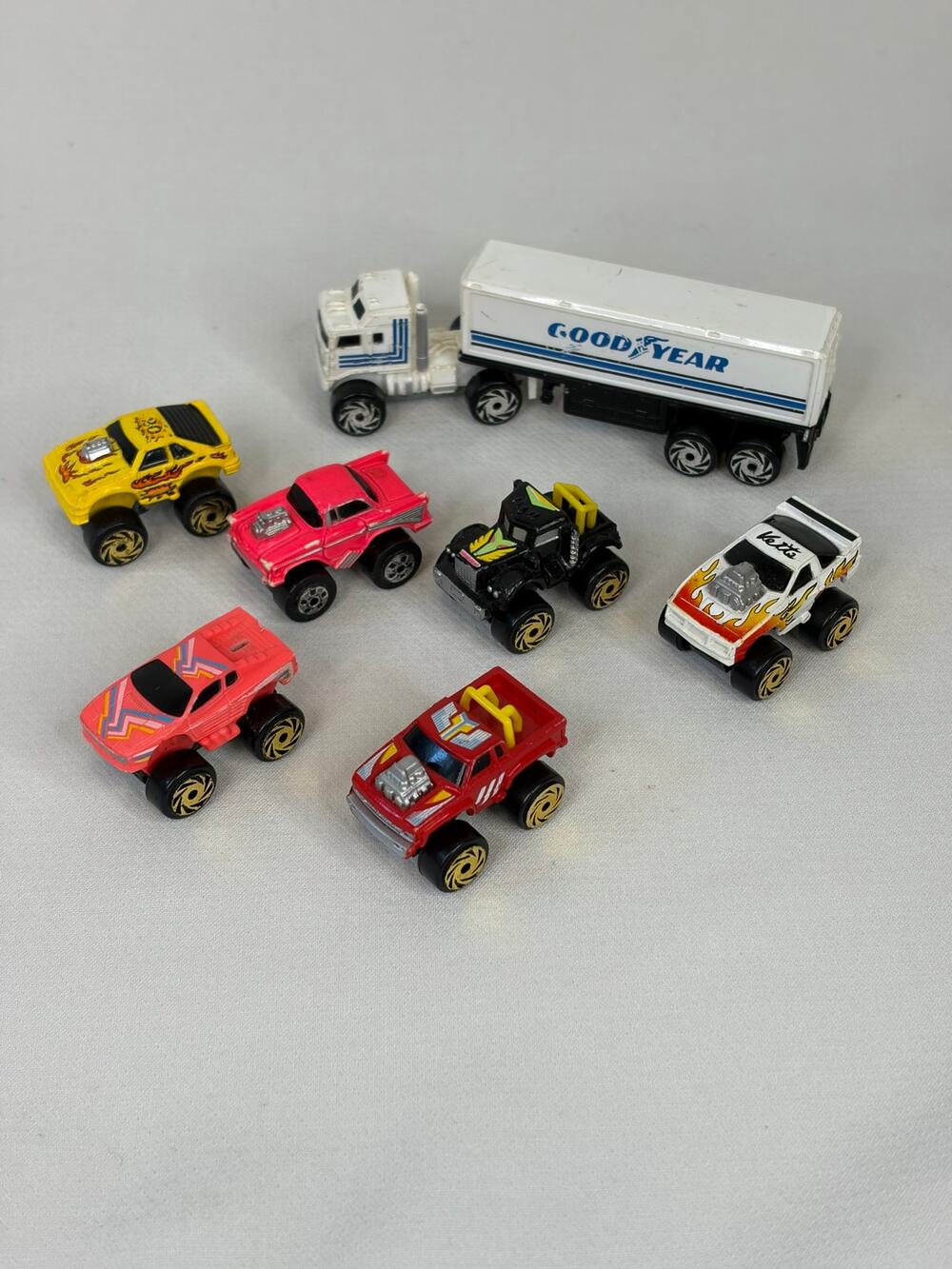 Micro Machines Road Champs 1980s Lot Of 7 Good Year Semi